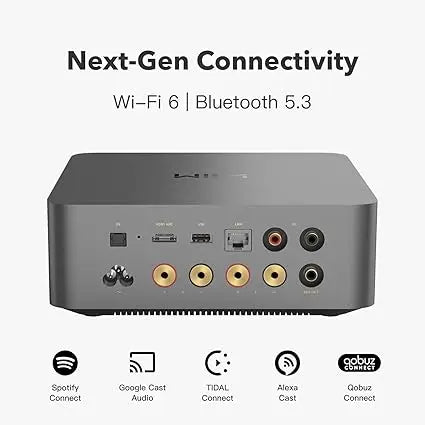 WiiM Amp Ultra with Voice Remote 2 | 100W Streaming Amplifier with Premium ESS ES9039Q2M DAC & Dual TI TPA3255 Amps
