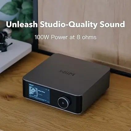 WiiM Amp Ultra with Voice Remote 2 | 100W Streaming Amplifier with Premium ESS ES9039Q2M DAC & Dual TI TPA3255 Amps