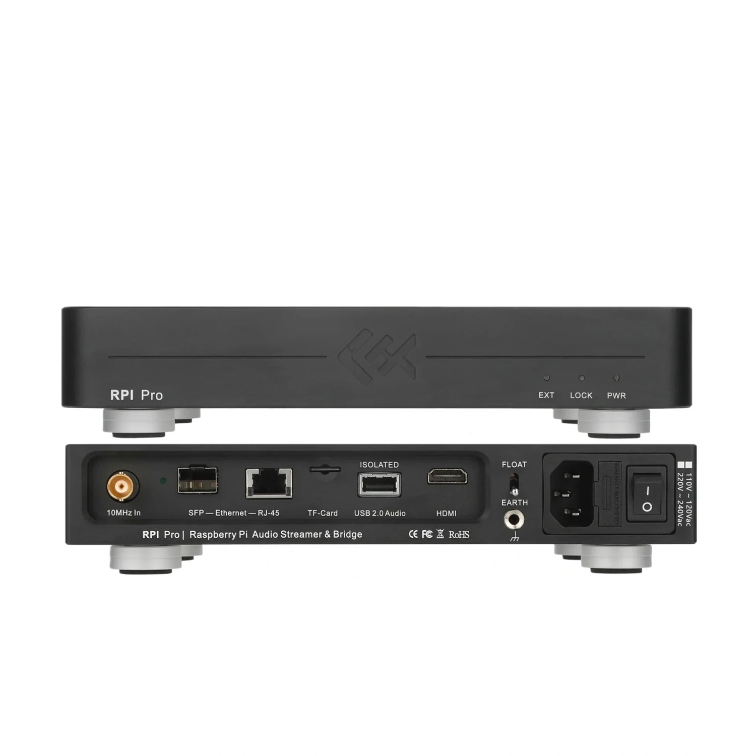 LHY Audio RPI Pro Raspberry Pi CM4 network streamer front view