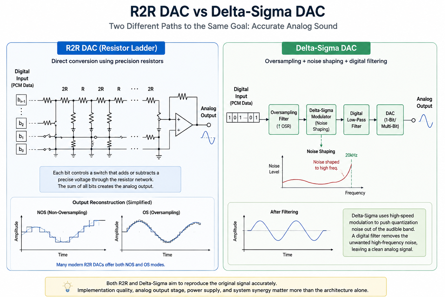 R2R DAC vs Delta-Sigma: What Actually Changes?