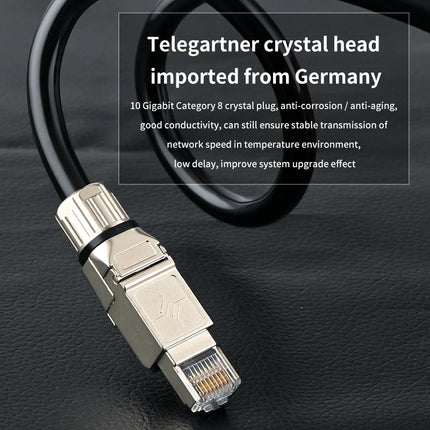 Pure Silver Cat 8 Ethernet Cable | HiFi RJ45