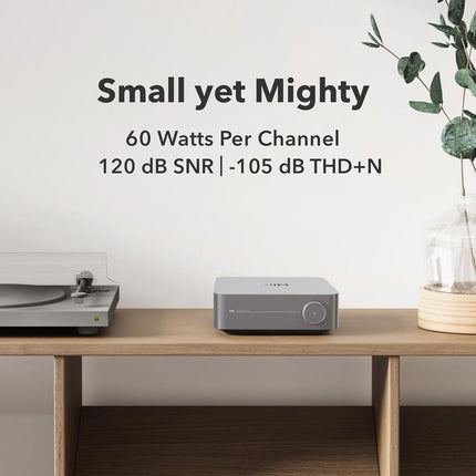 WiiM Amp Pro Flagship Streaming Amplifier | Wi-Fi 6E, Bluetooth 5.3, PFFB Amplifier Tech, ESS ES9038Q2M DAC, 105dB SINAD, Google & Alexa Cast (No AirPlay 2)