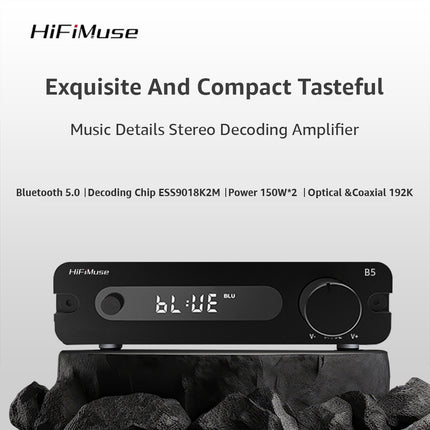 HiFiMuse B5 Bluetooth 5.0 Transmitter and Receiver, Power 150W*2