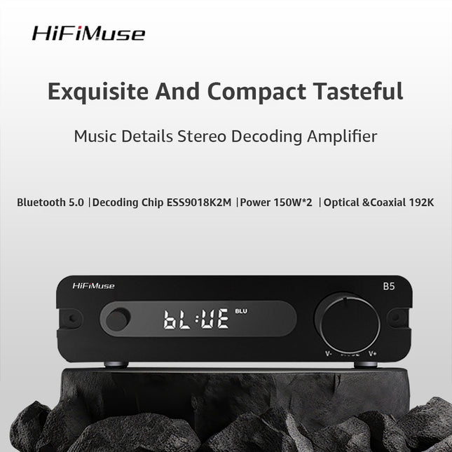 HiFiMuse B5 Bluetooth 5.0 Transmitter and Receiver, Power 150W*2