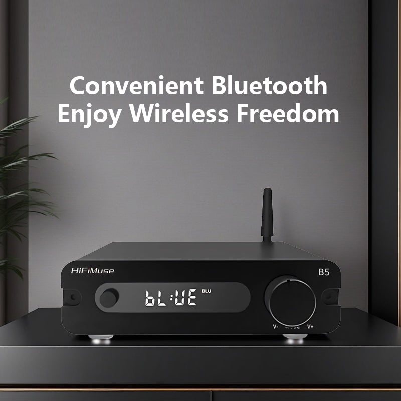 HiFiMuse B5 Bluetooth 5.0 Transmitter and Receiver, Power 150W*2, Decoding Chip ESS9018K2M