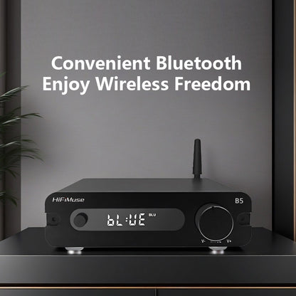 HiFiMuse B5 Bluetooth 5.0 Transmitter and Receiver, Power 150W*2, Decoding Chip ESS9018K2M