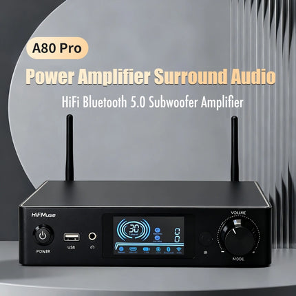 HiFiMuse A80 Pro – Hi-Fi Stereo Amplifier with Bluetooth & 24-bit Audio