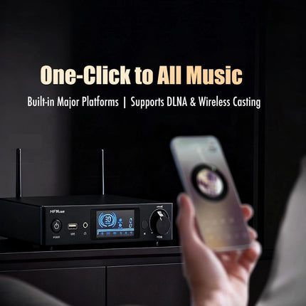 HiFiMuse A80 Pro – Hi-Fi Stereo Amplifier with Bluetooth & 24-bit Audio