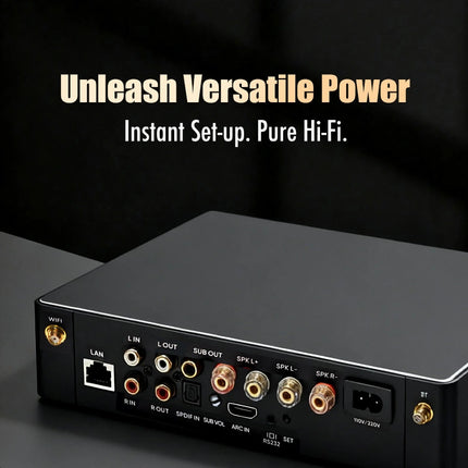 HiFiMuse A80 Pro – Hi-Fi Stereo Amplifier with Bluetooth & 24-bit Audio