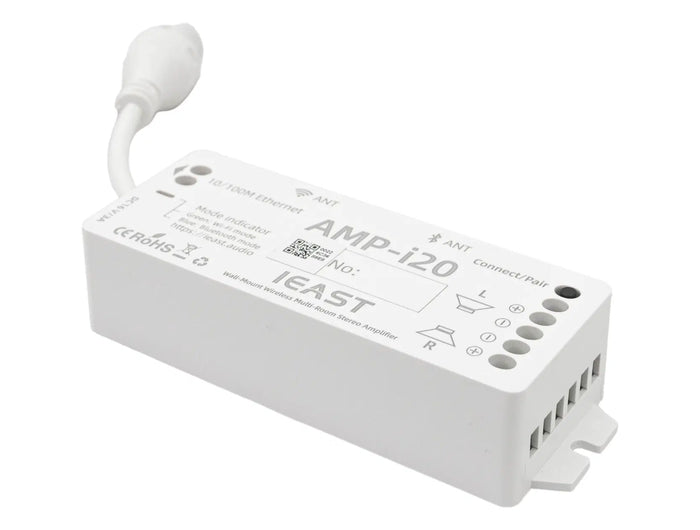 <h2>IEAST® AMP-i20</h2><h2></h2><h2></h2><h2></h2><h2></h2><h4>Wall-Mount Wireless Multi-Room Stereo Amplifier</h4><h4></h4>