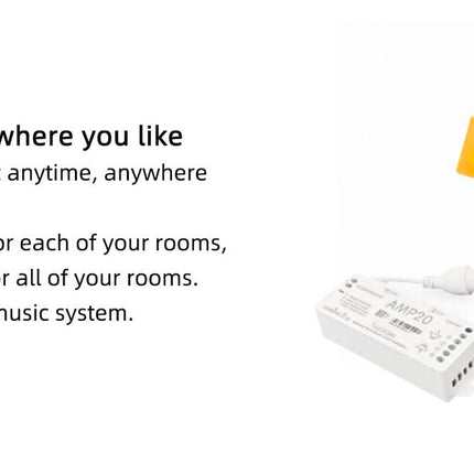 ieast LARK63 / amp20 iCS1 / 3 Wi-Fi Streaming Amplifier with 20W×2 Class-D Output