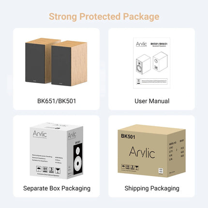 Arylic BK501 / 651 – 2-Way Bookshelf Speakers with AMT Tweeter