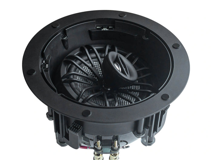 <h2>Perfect to Fit your Rooms</h2><p>The compact 5.25 inches design can fit more places with no visible wires for an installation that keep the aesthetic view in your house.<br/><br/>What's more, the pivoting woofer and rotating tweeter allow you to adjust the sound for a high-fidelity hearing experience. Adjust the audible angle to perfect fit your home's accoustics.</p>