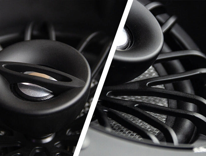 <h2>High Quality Material</h2><p>The 5.25 inches woofer utilize glass-fiber cones that have outstanding responsiveness and extraordinary dynamic carrying capacity.<br/><br/>While the 0.75 inches tweeter adopts silk aluminum diaphragm which has broader sound range and higher penetration, with both offering resistance to indirect weather for years of high clarity enjoyment.</p>