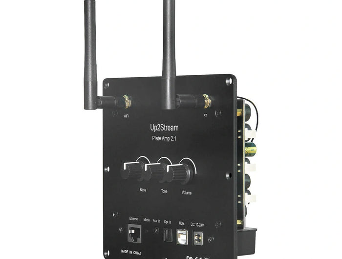 <h2>Plug and Play</h2><ul><li>With the ready-to-use interfaces, streaming music is as simple as plugging in the power and connecting to a passive speaker. Unlike other audio boards, there's no need for soldering of pins before you can get started.</li><li>This makes it incredibly easy and user-friendly for anyone to use.</li></ul>