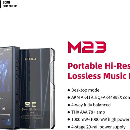 FiiO M23 – Premium Android Hi-Res Music Player with AK4499EX DAC