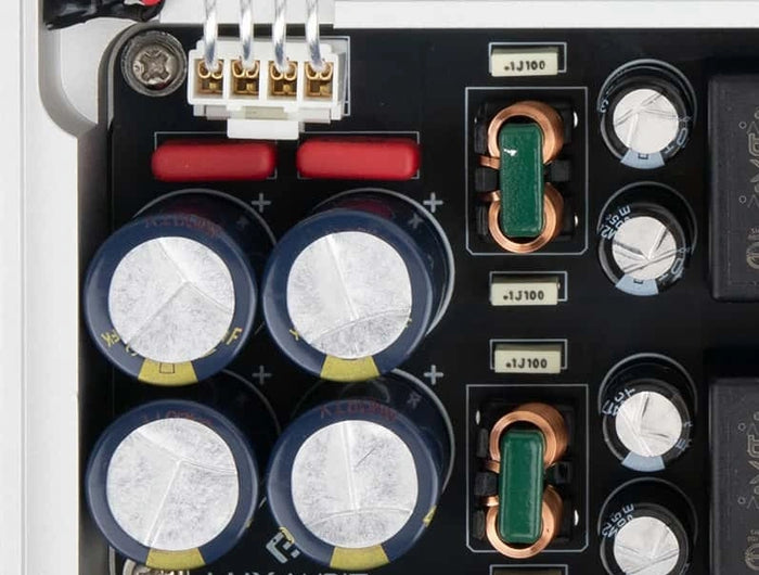 <h1><strong>Seamlessly Handle High-Bitrate Transients</strong></h1><h2><strong>High-capacity filter capacitor matrix/Dual high-current common-mode inductors for noise suppression</strong></h2>