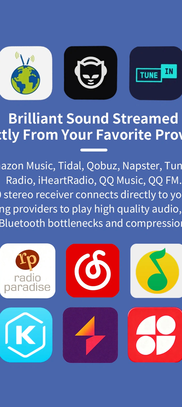 Brilliant Sound StreamedDirectly From Your Favorite Providers