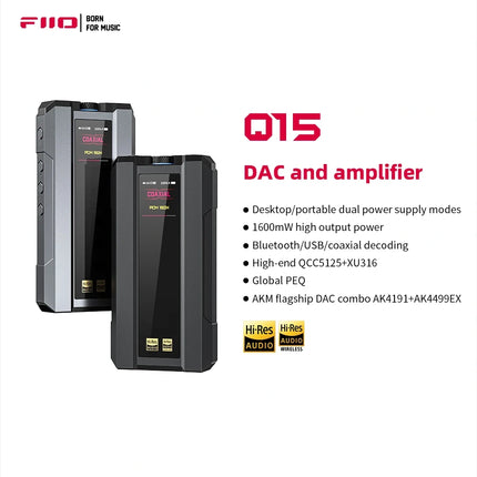 FiiO Q15 – Flagship Portable DAC & Headphone Amplifier with AK4499EX