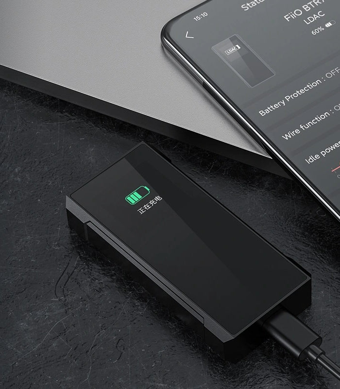 <h1>For more exciting features<br/>Check out the Fiio Control App!</h1><h3>Charging Protection</h3>