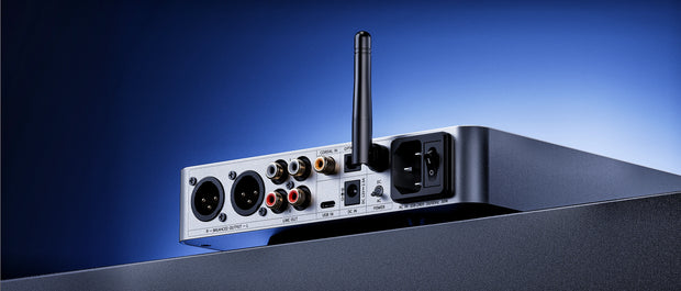 Banner image for: <h2>Preamplifier + power amplifier outputDesktop decoding hub</h2>