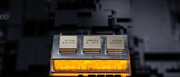 Banner image for: <p>Precisely restored audio Every last detail audible<br/>3 ACCUSILICoN low phase noise<br/>femtosecond audio crystal oscillators</p>