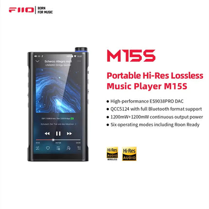 FiiO M15S – High-Res DAP with ES9038PRO, Android & Desktop Mode