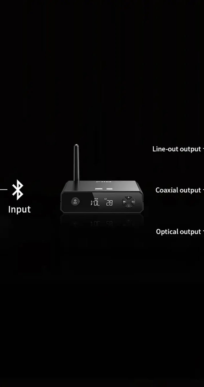 <h1>Bluetooth/USB/SPDlF three-in-one<br/>One box for all</h1><p><br/><br/>The BR13 features Bluetooth, USB, and SPDlF functionality all in one device, <br/>allowing you to use it conveniently with various audio devices,<br/>Bluetooth:Compatible with phones, tablets, laptops, TVs and other <br/>Bluetooth transmitting<br/>devi<br/><br/><br/><br/><br/><br/><br/><br/><br/><br/><br/></p>