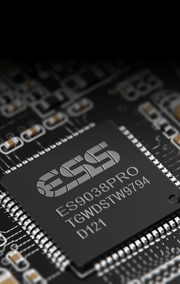 <h1>High-performance ES9038PRO DAC<br/>Desktop-grade part</h1>