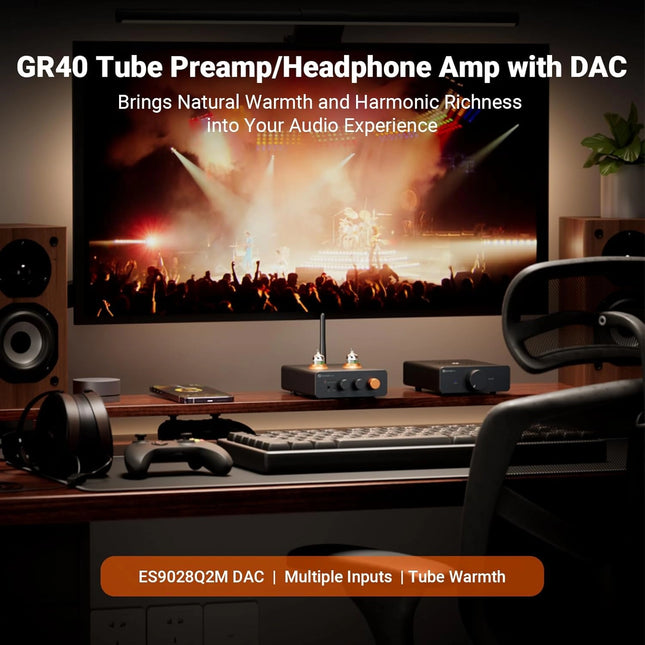 Fosi Audio GR40 – Tube DAC & Preamplifier with Bluetooth 5.1