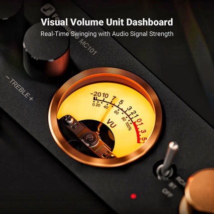 Fosi Audio MC101 – Bluetooth 5.3 Class-D Stereo Amplifier with VU Meter