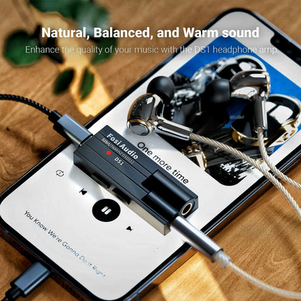 Fosi Audio DS1 – Portable USB-C DAC/Headphone Amplifier with DSD512