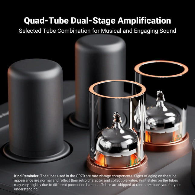 Fosi Audio GR70 – Tube Headphone Amplifier & Pre-amp with 830 mW Output