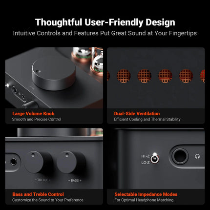 Fosi Audio GR70 – Tube Headphone Amplifier & Pre-amp with 830 mW Output
