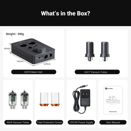 Fosi Audio GR70 – Tube Headphone Amplifier & Pre-amp with 830 mW Output
