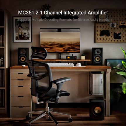 Fosi Audio MC351 – 2.1-Channel Integrated Amplifier + DAC with VU Meter