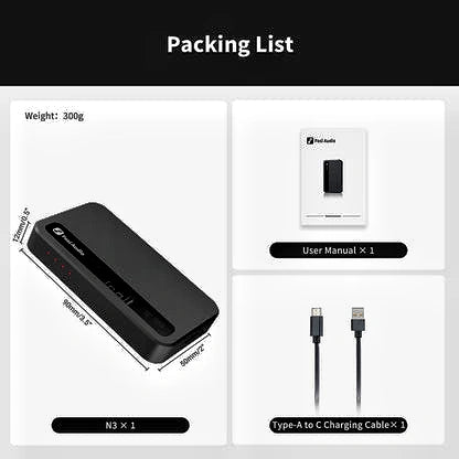 Fosi Audio N3 – Portable Bluetooth Headphone Amp & Receiver with Bass-Boost