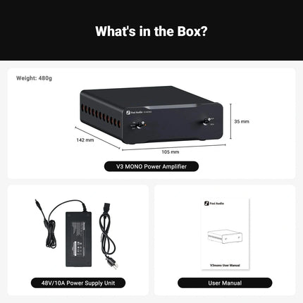 Fosi Audio V3 – Compact Class-D Stereo Amplifier with 300W×2 Output