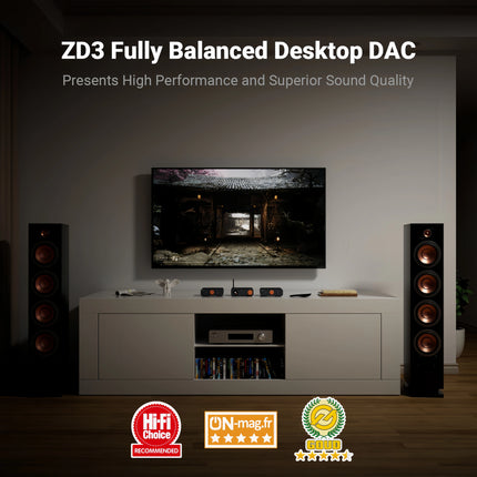 Fosi Audio ZD3 – Fully-Balanced Desktop DAC/Preamp with HDMI ARC