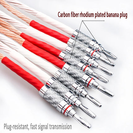 8TC OCC Speaker Cable HiFi Banana Spade - Xangsane