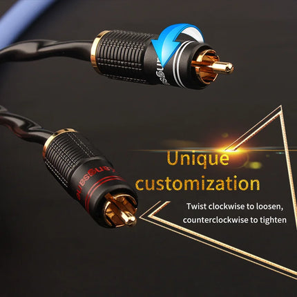 OCC Shielded Phono RCA Cable Turntable HiFi - Xangsane XS-3a