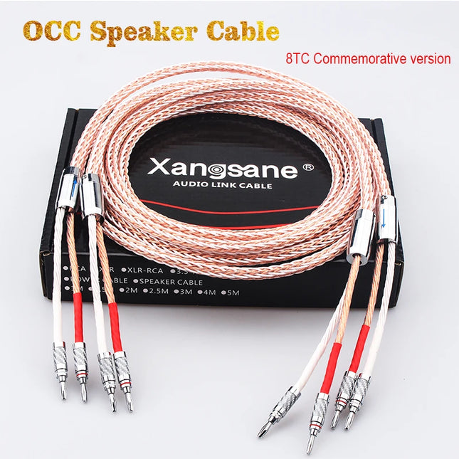 8TC OCC Speaker Cable HiFi Banana Spade - Xangsane