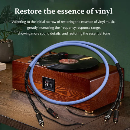 OCC Shielded Phono RCA Cable Turntable HiFi - Xangsane XS-3a