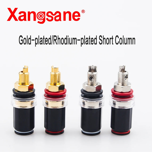 Pure Copper Banana Binding Post Sockets – Gold/Rhodium