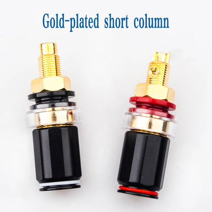 Pure Copper Banana Binding Post Sockets – Gold/Rhodium