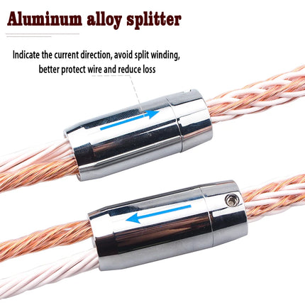 8TC OCC Speaker Cable HiFi Banana Spade - Xangsane
