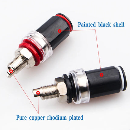 Pure Copper Banana Binding Post Sockets – Gold/Rhodium