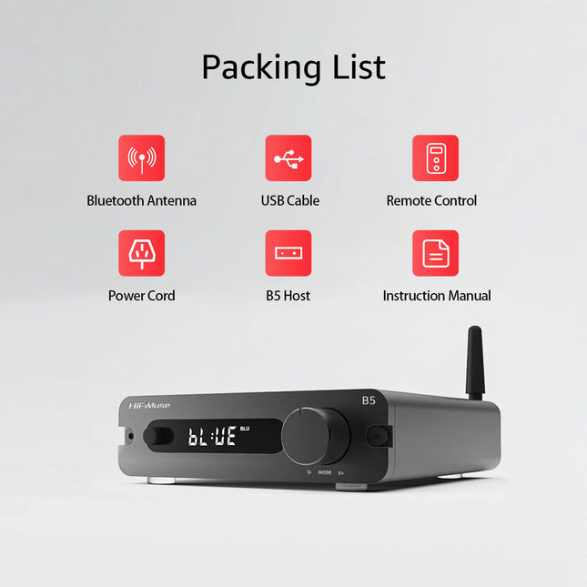 HiFiMuse B5 Packing List