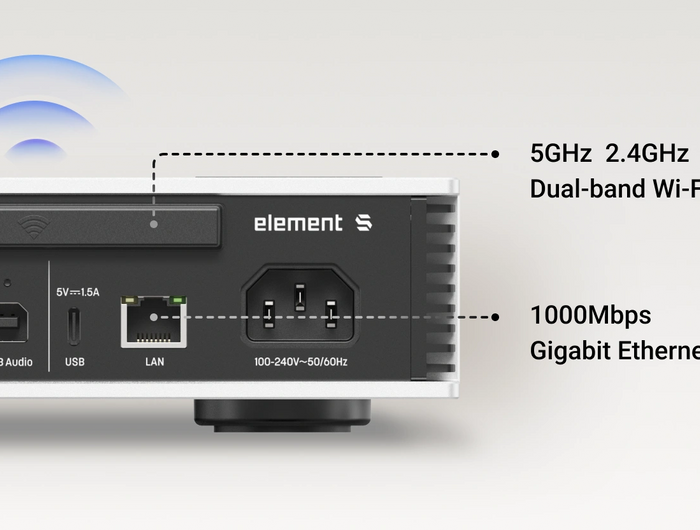 <h2>Gigabit Ethernet and <br/>Dual-band Wi-Fi<br/><br/></h2>