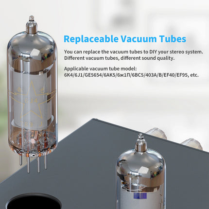 Fosi Audio T20 – Bluetooth Tube Hybrid Amp, 50W×2 Class-D